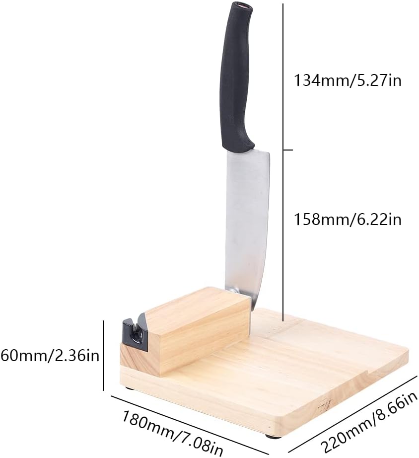 Küchenschneider Holzfuss Schneider Biltong Cutter Edelstahl & Gummiholz Basis Manueller Biltong Cutt