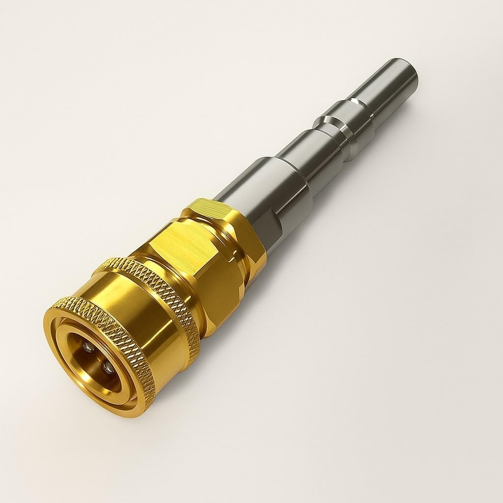 Adapter Kränzle D12 auf 1/4" IG Schnellkupplung – Edelstahl & Messing – 250 Bar Hochdruck Adapter –