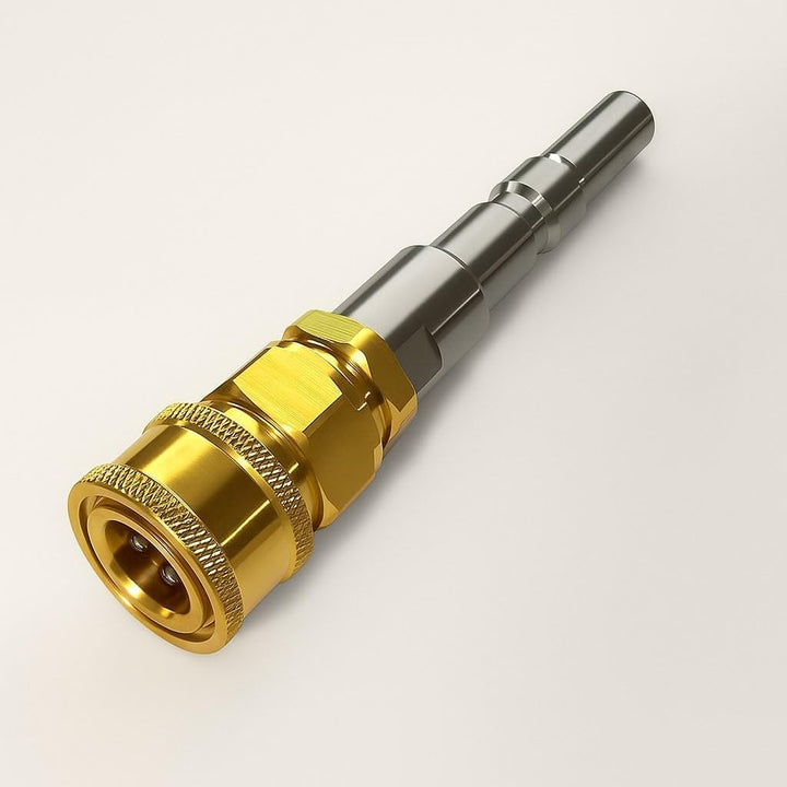 Adapter Kränzle D12 auf 1/4" IG Schnellkupplung – Edelstahl & Messing – 250 Bar Hochdruck Adapter –