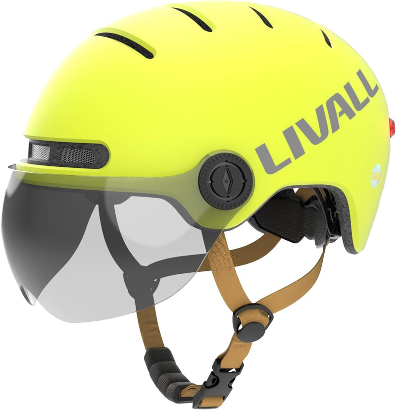 LIVAL L23_Smarter City-Helm mit Visier in gelb_L_58-62 cm