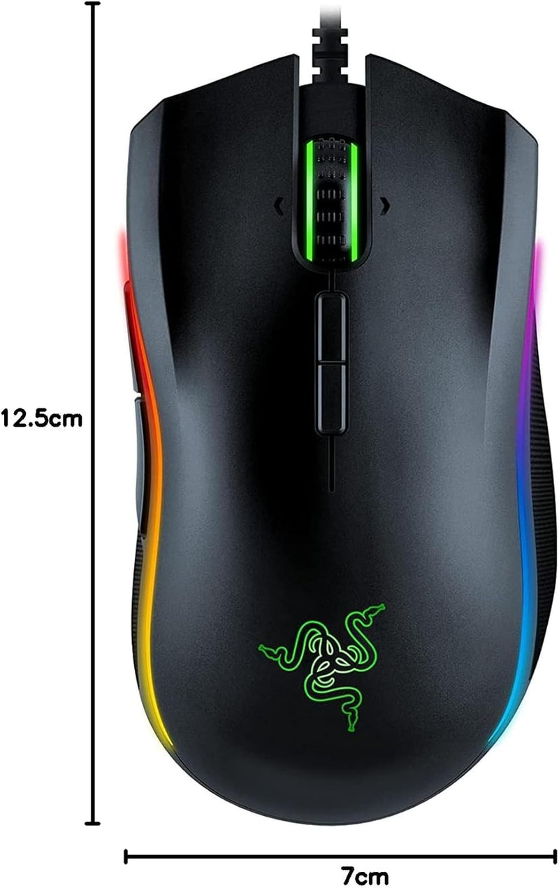 Razer Mamba Elite - Kabelgebundene Gaming Maus mit Chroma RGB Beleuchtung für PC / Mac (Optischer 5G