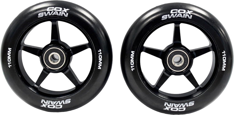 Cox Swain 2 STK. 110mm/120mm High End Stunt Scooter Rollen Komplett Set mit ABEC 11 Kugellagern und