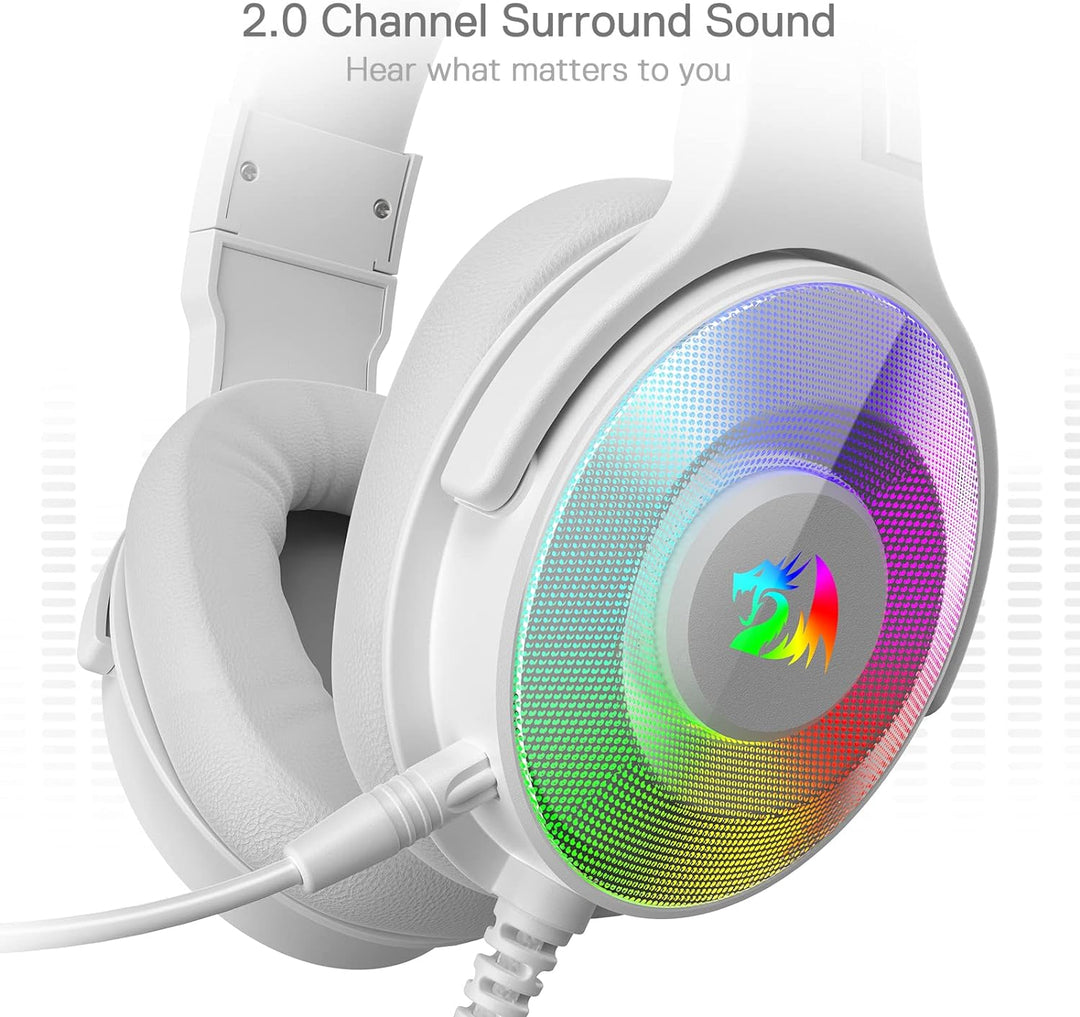 Redragon H350 RGB kabelgebundenes Gaming-Kopfhörer, dynamische RGB-Hintergrundbeleuchtung - Stereo-S