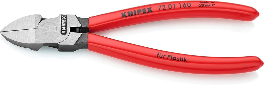 Knipex Seitenschneider für Kunststoff mit Kunststoff überzogen 160 mm (SB-Karte/Blister) 72 01 160 S
