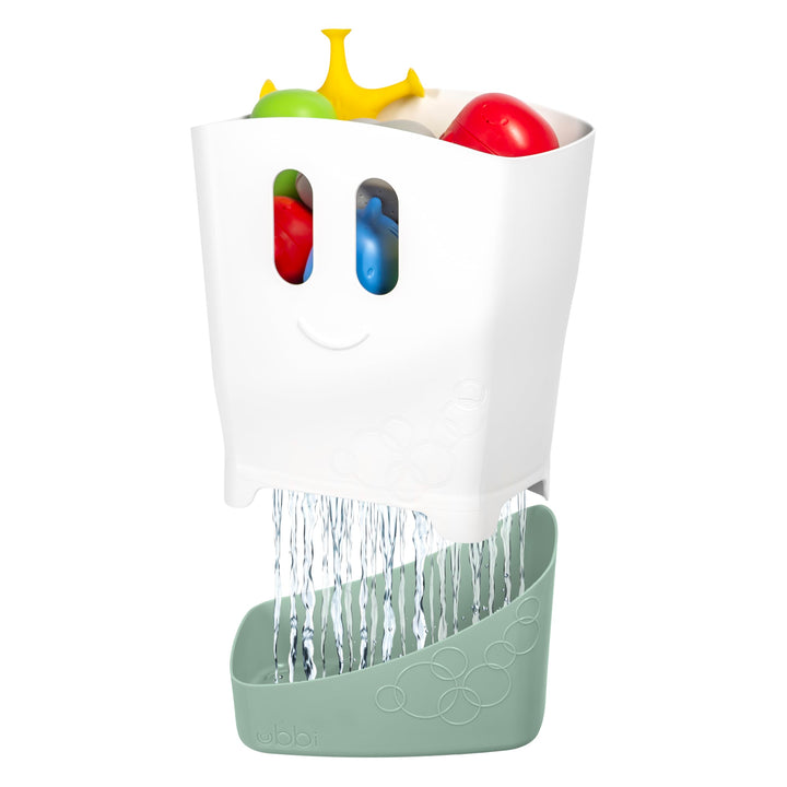 Ubbi Freestanding Bath Toy Organizer Bath Caddy with Removable Drying Rack Bin & Scoop for Toddlers