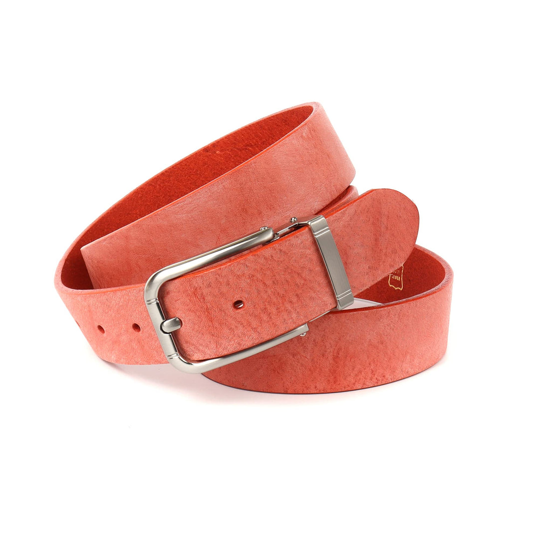 Anthoni Crown Herren Ledergürtel Gürtel Modell 1PGOLF 90 Rosa, 90 Rosa