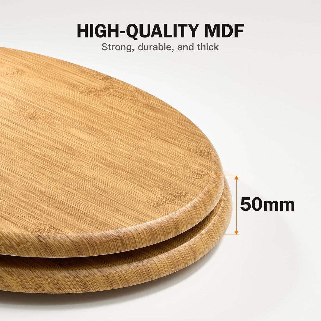 Pipishell O-förmiger Klodeckel mit Absenkautomatik Holz und glatten Metallscharnieren, MDF-Toiletten