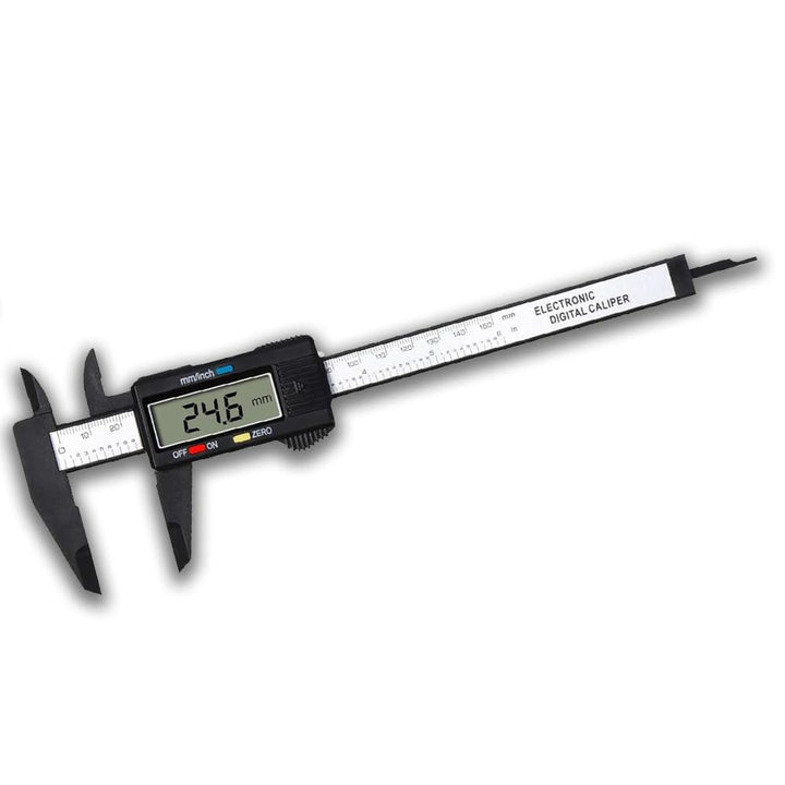 Digitaler Messschieber 150 mm Mikrometer aus Edelstahl mit LCD-Display, Messung innen, aussen, Dicke