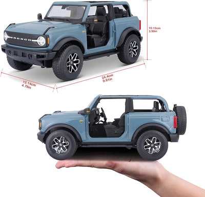 Maisto Ford Bronco Badlands (2020): Modellauto im Massstab 1:18, ohne Türen, Motorhaube und Heckklap