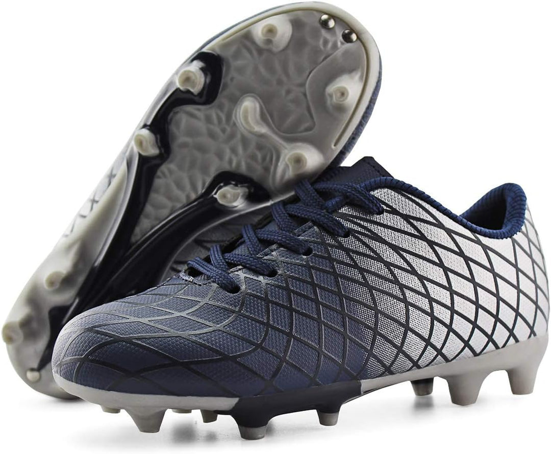 JABASIC Kinder Soccer Boots Jungen Mädchen Sportlich Draussen Fussballschuh 29 EU Navy Splitter, 29