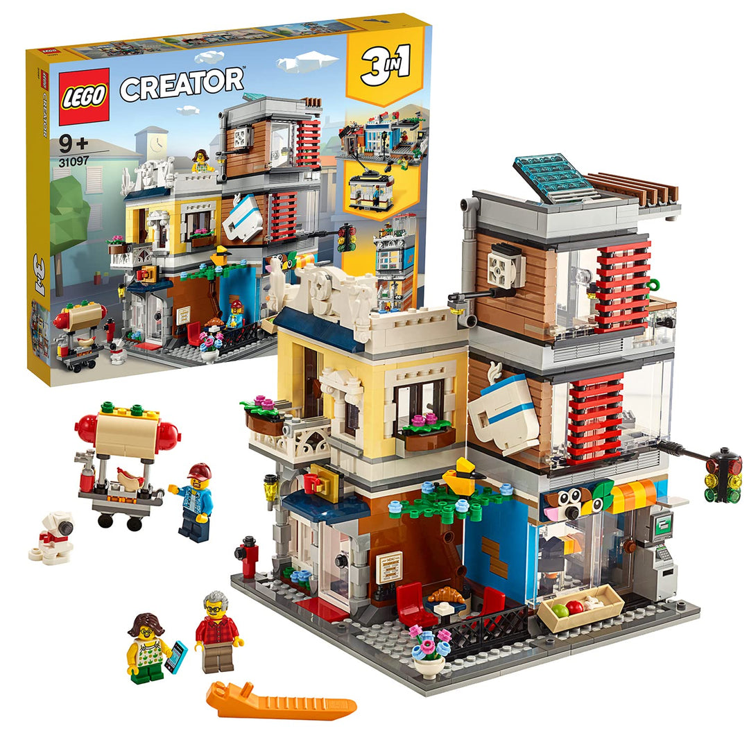 LEGO 31097 Creator Stadthaus mit Zoohandlung & Café Single, Single