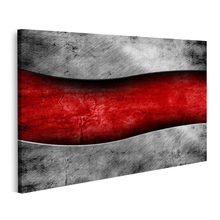 islandburner Bild auf Leinwand Grunge Metall Vorlage Auf Rotem Hintergrund Bilder Wandbilder Poster,