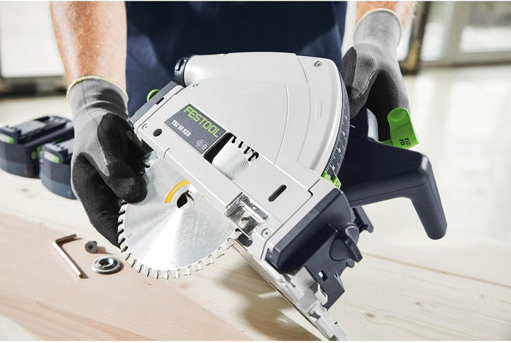 Festool Akku-Tauchsäge TSC 55 5,0 KEBI-Plus/XL (mit Akkupacks, Schnellladegerät, Kreissägeblatt, Spl