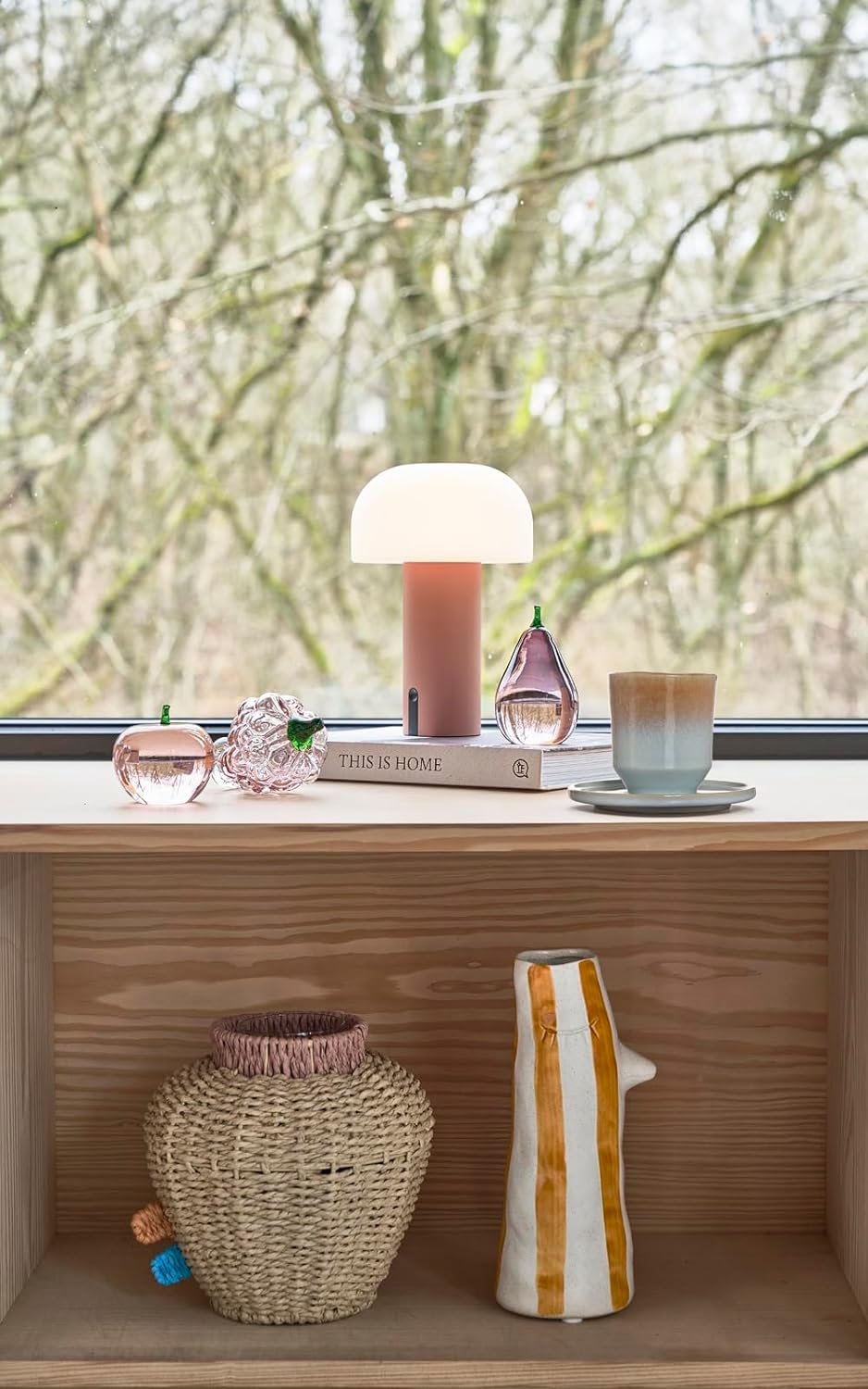 Villa Collection Styles Vase mit Schnabel und Wimpern 11,5 x 10 x 26 cm S Amber S Braun, S Braun