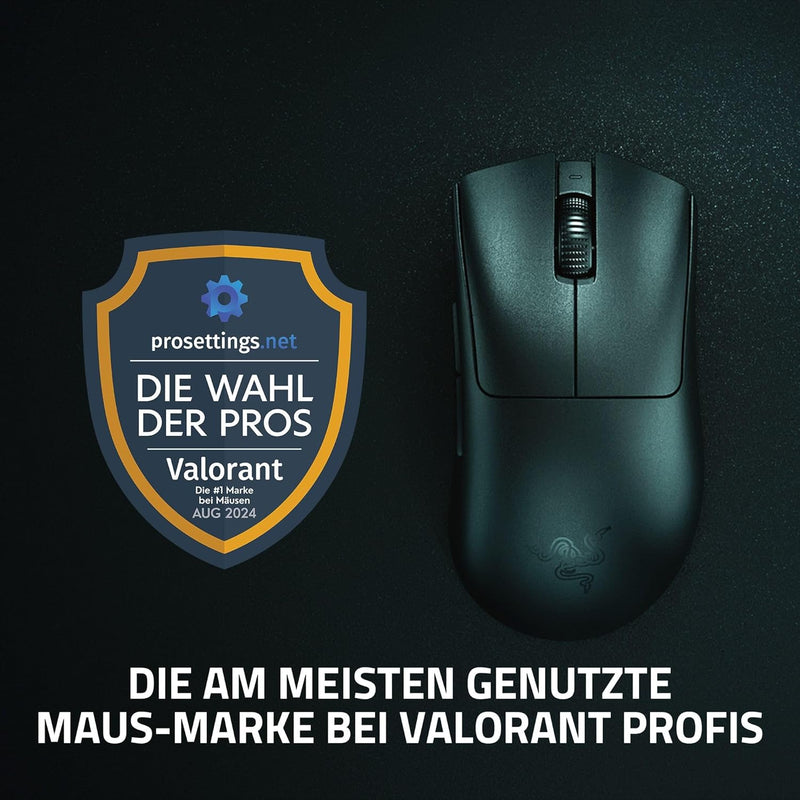 Razer DeathAdder V3 Pro - Leichte kabellose Ergonomische Esports-Maus (64g Leichtes Design, Focus Pr