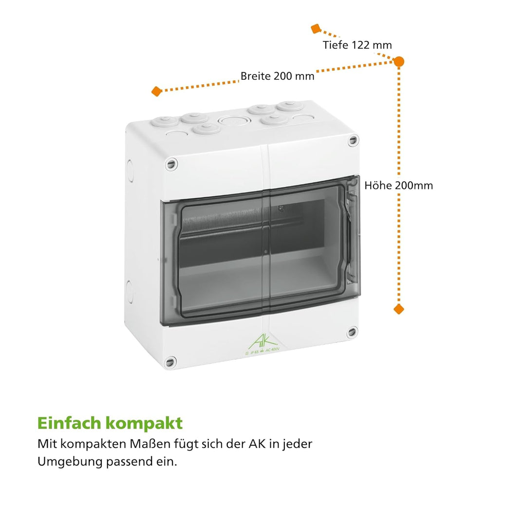Spelsberg AK09 73540901 AK 09 Verteilerschrank Aufputz Teilungen = 9 Anzahl Reihen = 1, Grau