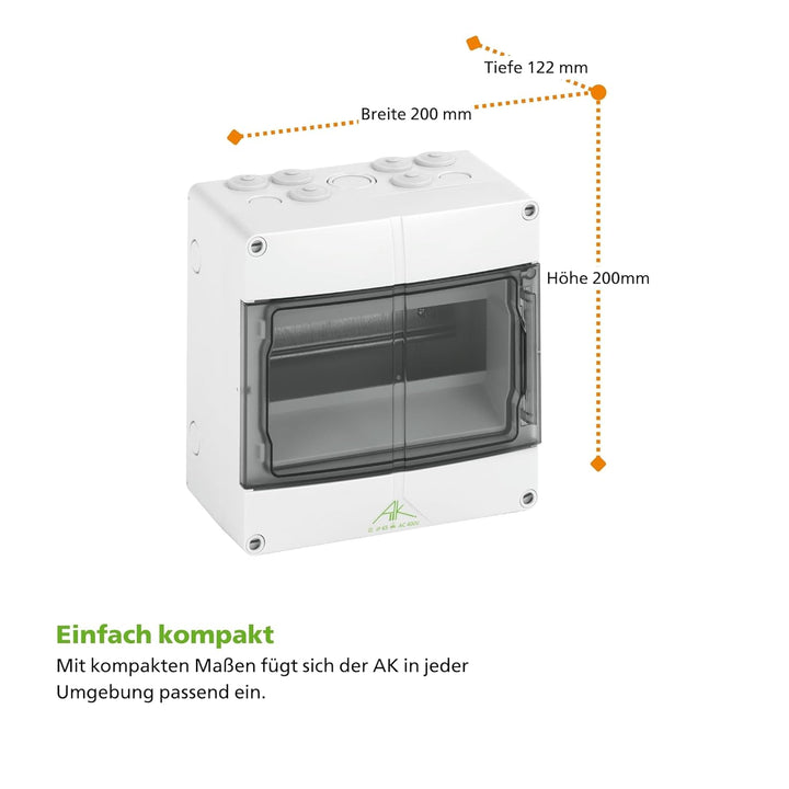 Spelsberg AK09 73540901 AK 09 Verteilerschrank Aufputz Teilungen = 9 Anzahl Reihen = 1, Grau