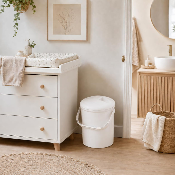 Rotho Babydesign, Bella Bambina, Kunststoff-Windeleimer geruchsdicht ohne Nachfüllkassetten, umweltf