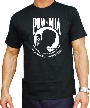 feuer1 T-Shirt POW - MIA (Prisoners of War - Missing in Action) You Are Not Forgotten M Schwarz, M S
