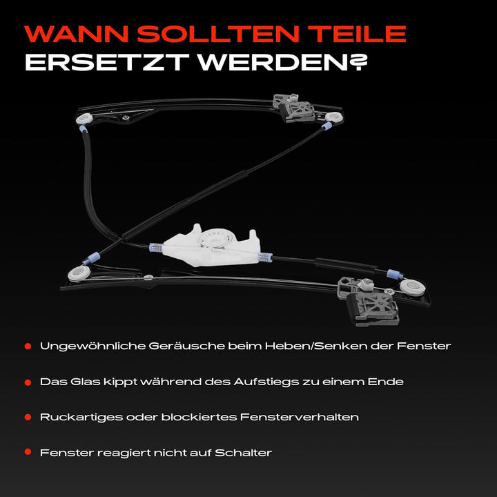 Frankberg Elektrisch Fensterheber Ohne Motor 2/3 Türer Vorne Links Kompatibel mit Golf IV 1J1 Alle M