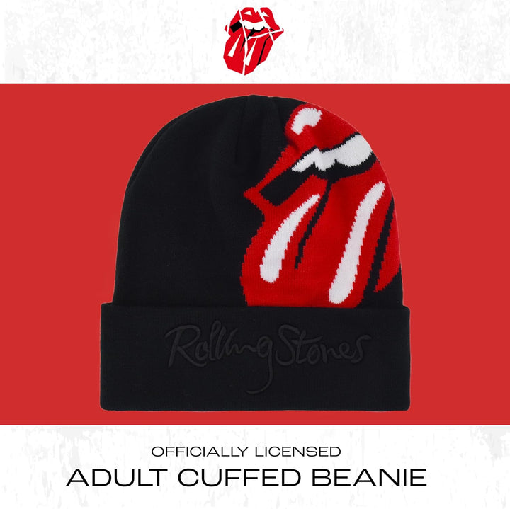 Concept One Unisex-Erwachsene The Rolling Stones Winter Knit Cap mit Jacquard Lips Logo und Manschet