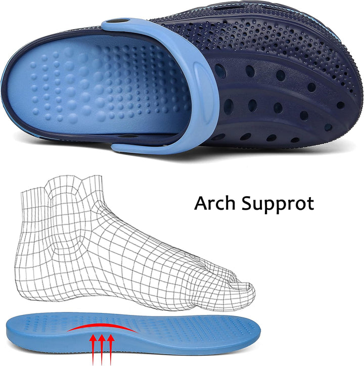INMINPIN Clogs Herren Pantoletten Sommer Hausschuhe Damen rutschfest Atmungsaktiv Strand Sandalen Ga