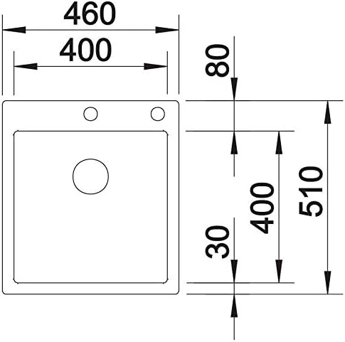 BLANCO CLARON 400-IF/A Durinox | Edelstahl | Einbauart: Einbau von Oben & Flächenbündig | mit Ablauf