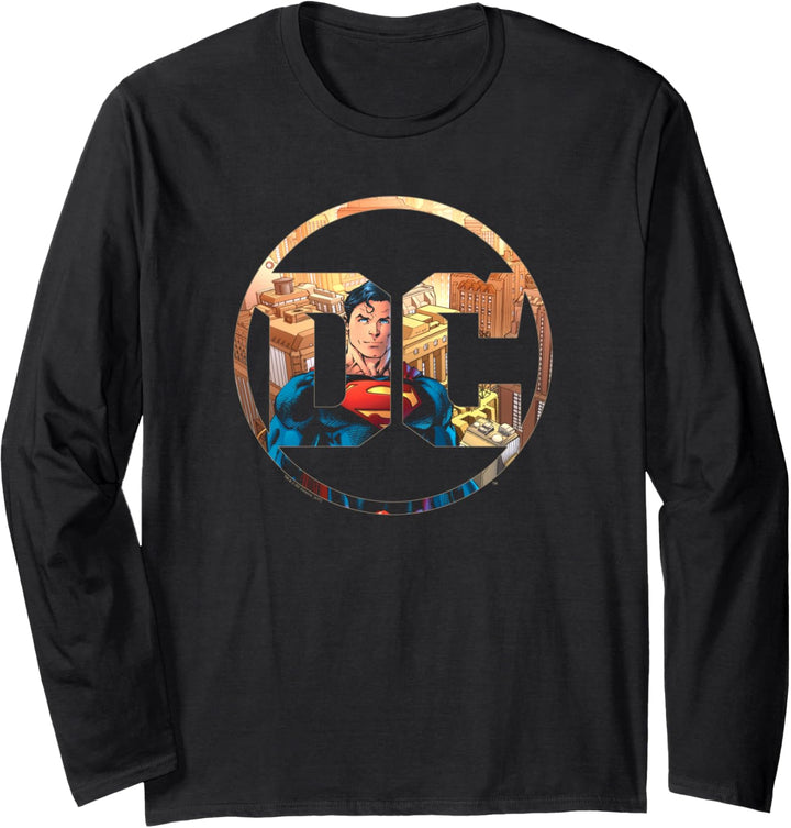 Superman DC Comics Logo Langarmshirt