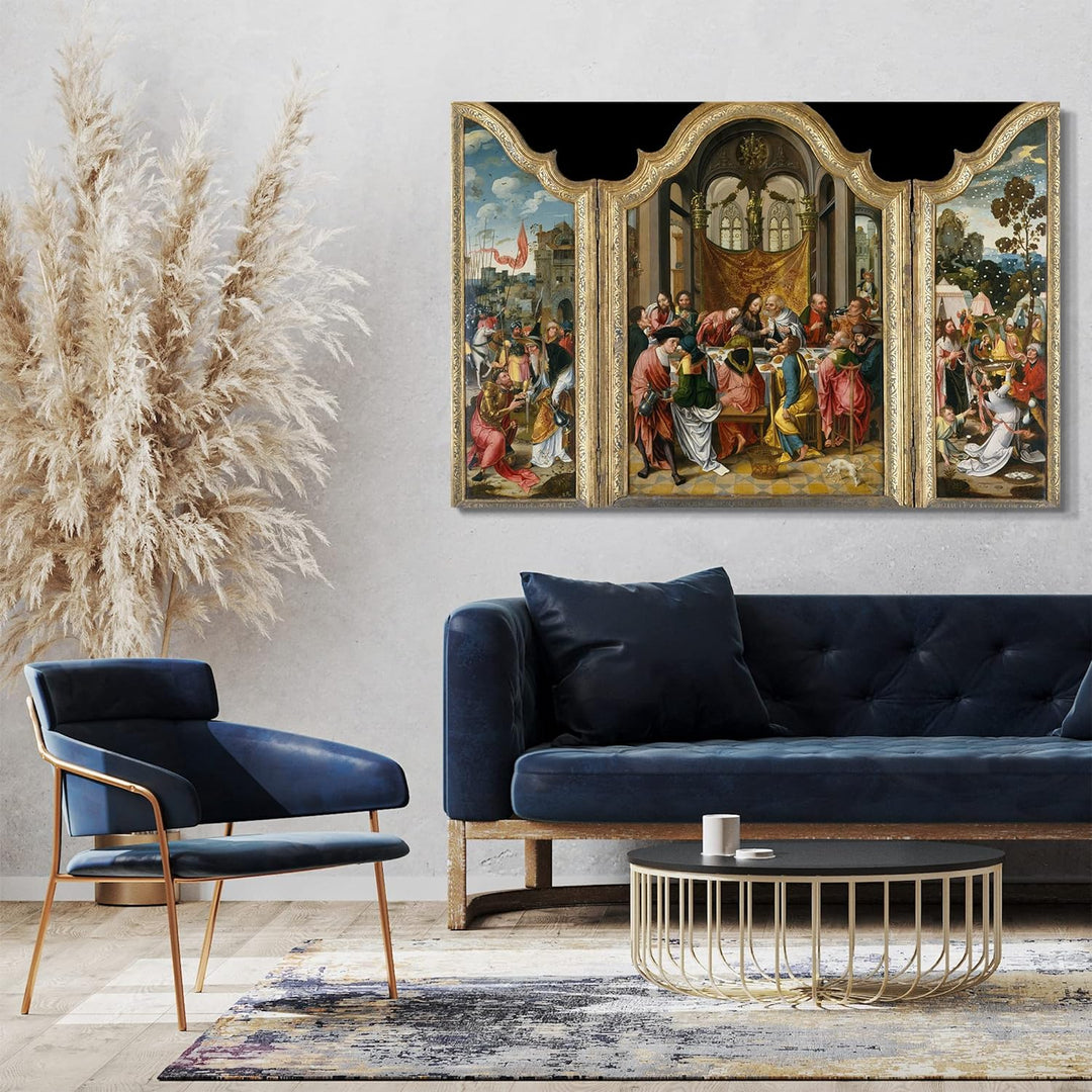 Printed Paintings Leinwand (80x60cm): Niederländisch - Das letzte Abendmahl 80x60 cm, 80x60 cm