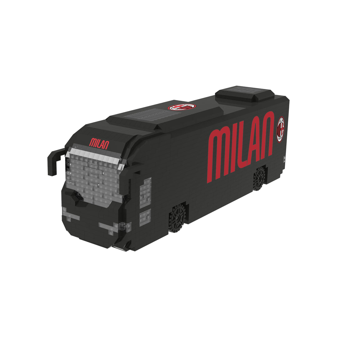 FOCO Offizielles Lizenzprodukt AC Milan BRXLZ 3D Bricks Fussballmannschaftsbus Konstruktionsspielzeu