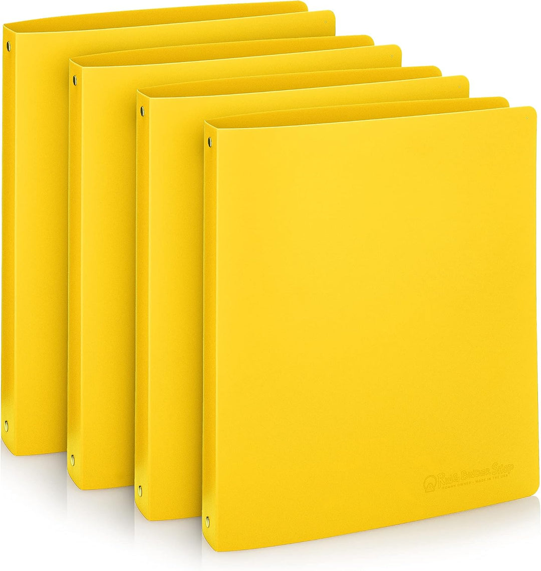 Premium Economy 3-Ringbuch, 2,5 cm, runde Ringe, für 175 Blatt, flexibel, leicht, 4er-Pack, seitlich