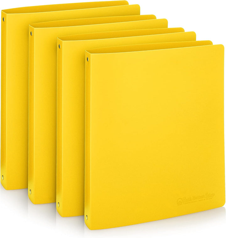 Premium Economy 3-Ringbuch, 2,5 cm, runde Ringe, für 175 Blatt, flexibel, leicht, 4er-Pack, seitlich