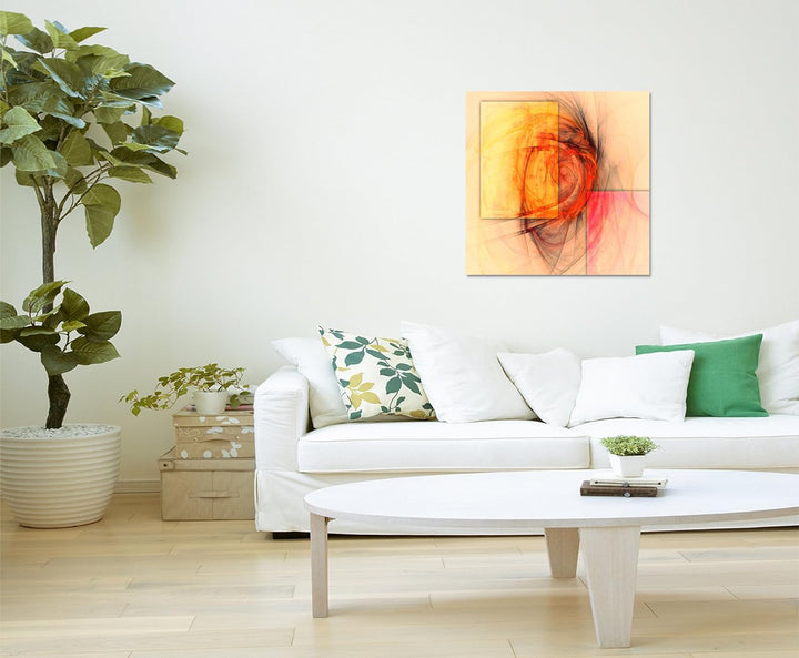 Paul Sinus Art Die Teilung - Abstraktes Bild auf Leinwand Abstrakt112- dekorativer Einteiler Wandbil
