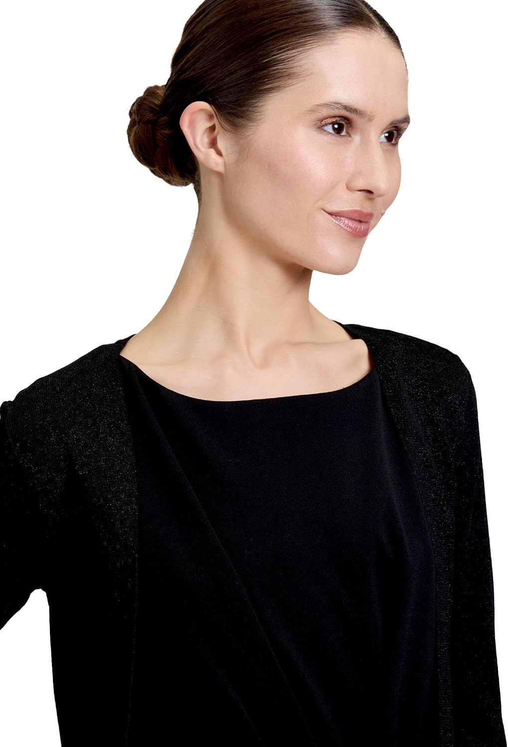 Vera Mont Damen Strickbolero ohne Verschluss XS Schwarz, XS Schwarz