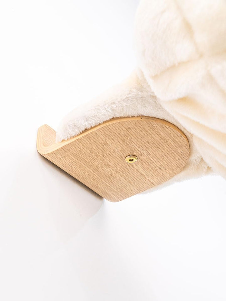 Petrebels Kletterwand, Liegemulde Hang Square 40 x 40 cm zur Wandmontage, Kratzbaum Wand, Holz Farbe