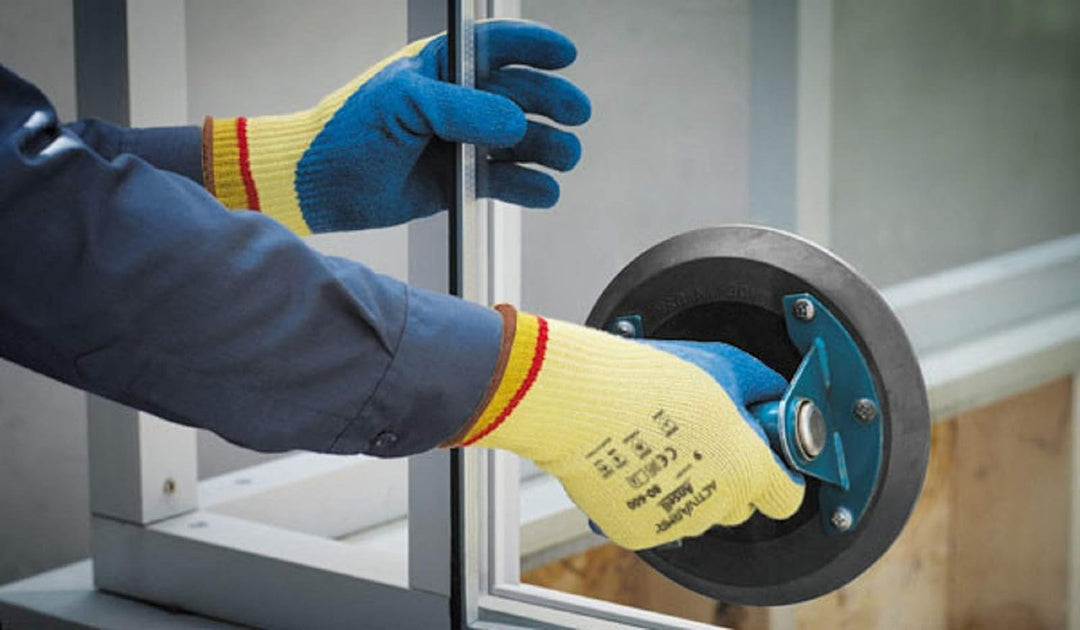 Ansell PowerFlex 80-600 Schnittschutz-Handschuhe, Mechanikschutz, Blau, Grösse 7 (12 Paar pro Beutel
