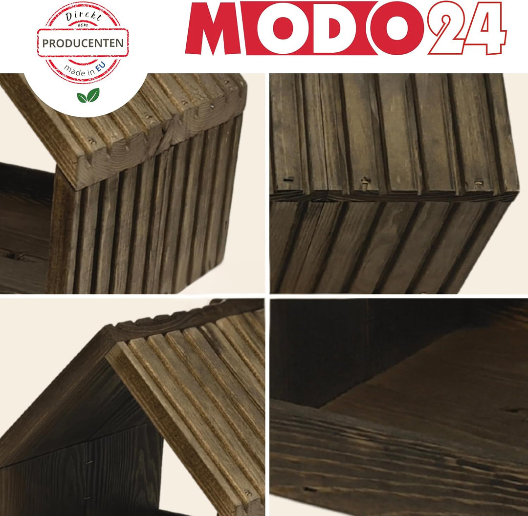 Vogelhaus mit Ständer aus FSC® Holz, Vogelkäfig mit Dach, Wetterfestes Vogelfutterhaus für Garten &amp;