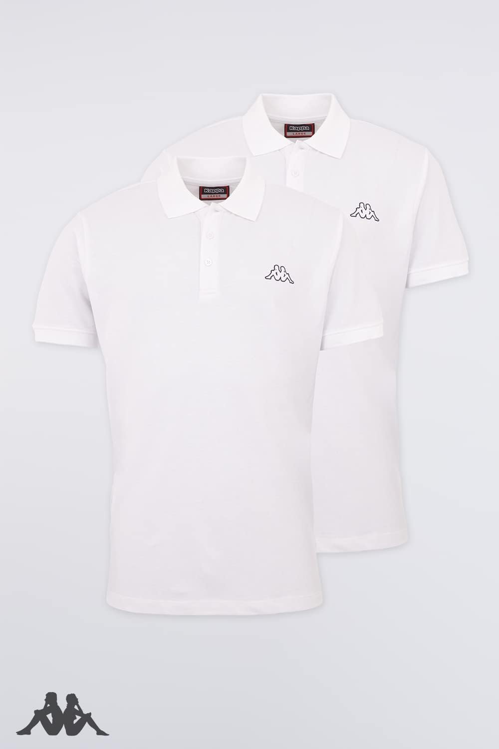 Kappa Herren Polo Shirt VENIST im 2er Pack in M - 5XL | Polo-Hemd mit Logodruck | Basic Poloshirts f