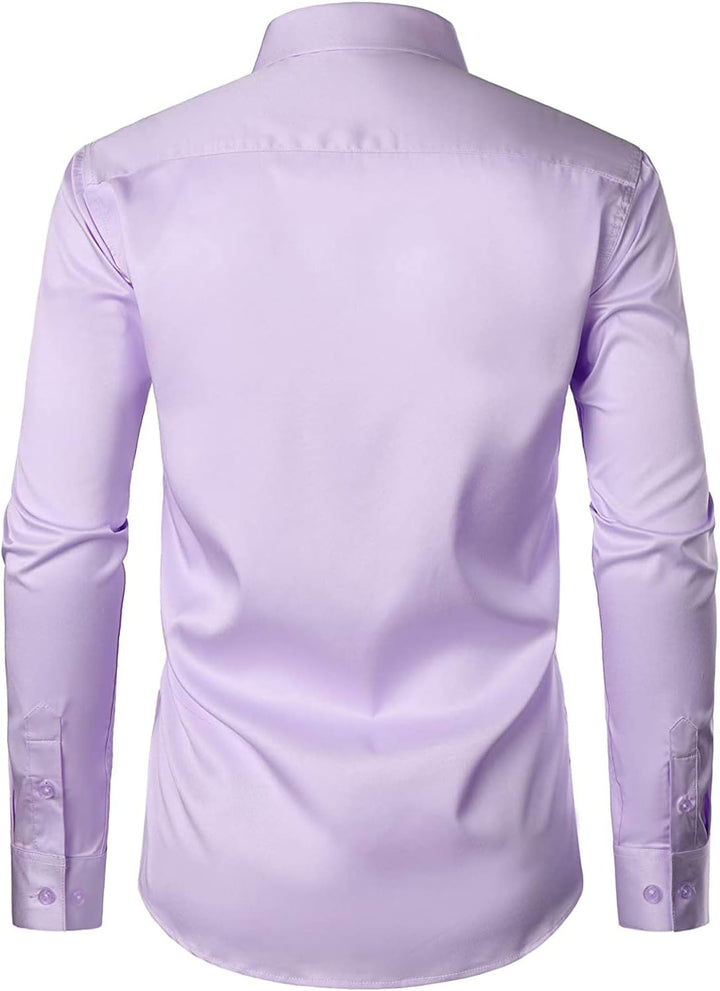 Parklees Herrenhemd, urban, modisch, Freizeit- und Businesshemd, schmale Passform, lange Ärmel, Knop