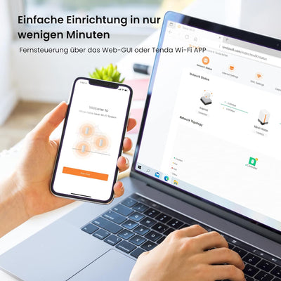 Tenda Nova MX12 Mesh WLAN WiFi 6 System - AX3000 Dual Band WLAN Mesh System - Reichweite bis zu 460m