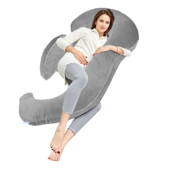 SCHNAUZER HOME Mutterschaft Kissen Body Pillow - Soft Long Bed Pillows Insert for Sleeping,121 cm/E-