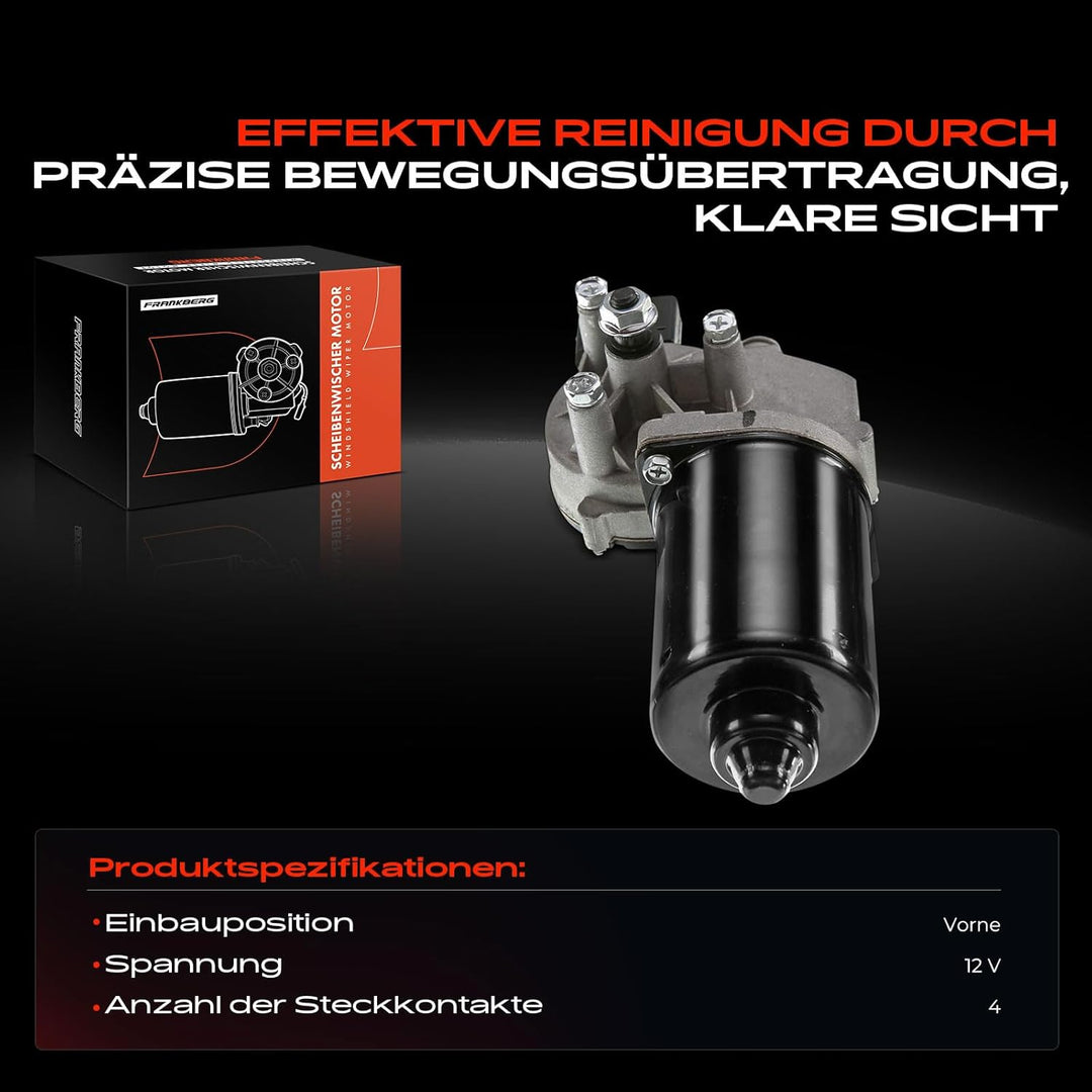 Frankberg 1x Wischermotor Scheibenwischermotor 4-Polig Vorne Kompatibel mit P.a.s.s.a.t Variant 3B5
