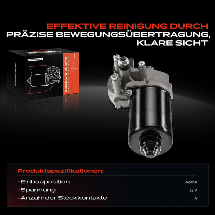 Frankberg 1x Wischermotor Scheibenwischermotor 4-Polig Vorne Kompatibel mit P.a.s.s.a.t Variant 3B5