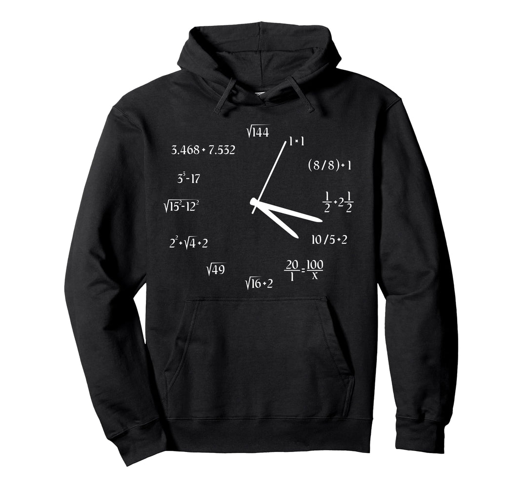 Nerdy Uhr Uhrzeit Mathe Mathematiker Formel Schule Studium Pullover Hoodie