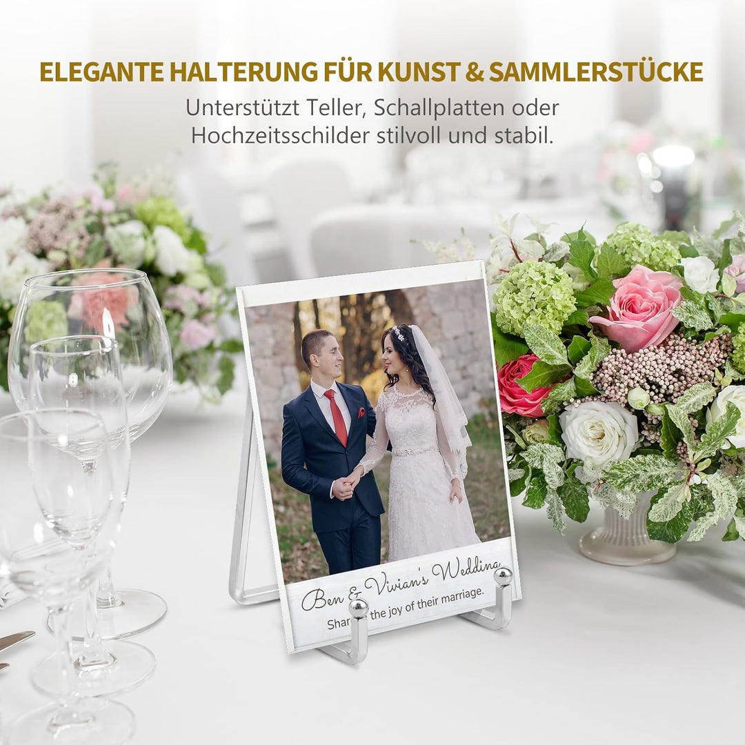 Staffelei Aufsteller Teller Ständer Metall - 4 Stück Tellerständer - Deko Tellerhalter - Dekoteller
