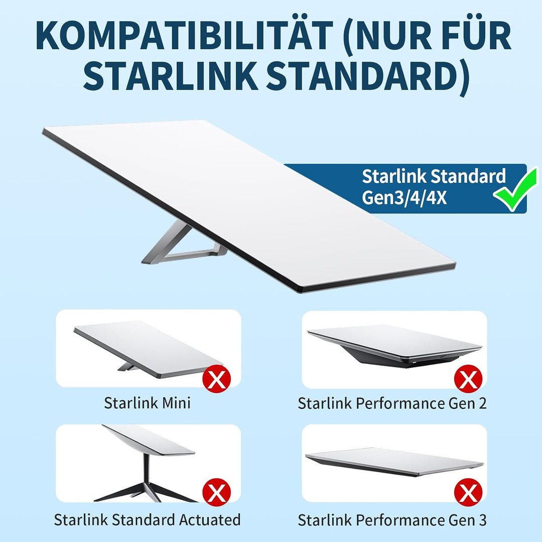 Standard 3/4/4X Halterung für Starlink, verstellbare Wand