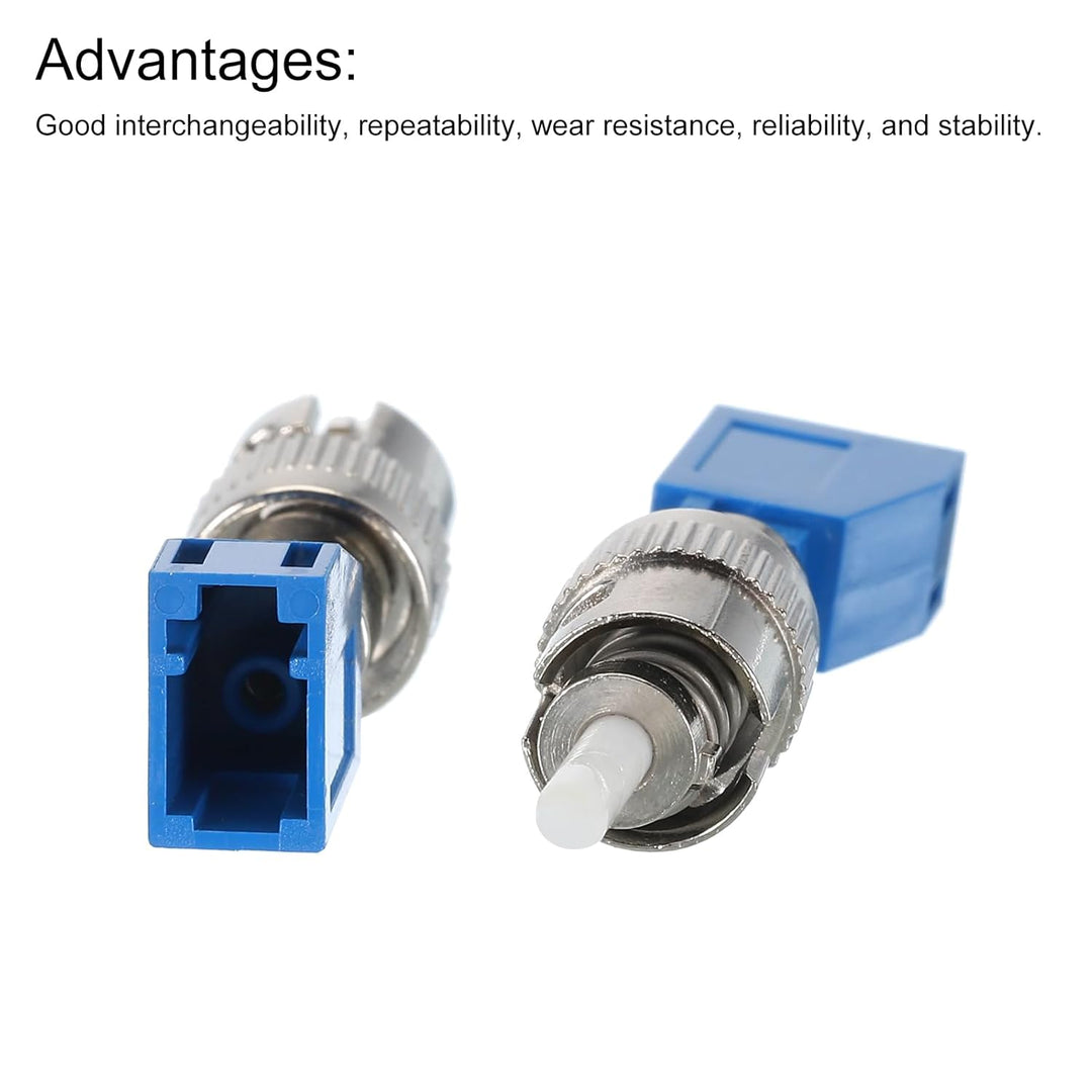 QUARKZMAN 2 Stück Glasfaser Adapter ST Stecker-LC Weiblich Einzeln Modus Einfacher Adapter ST-LC UPC