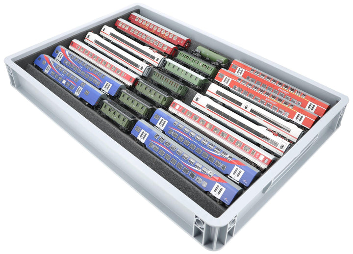 Feldherr Euro Box mit Zugliege für Modelleisenbahn - 7 Fächer für Spur TT