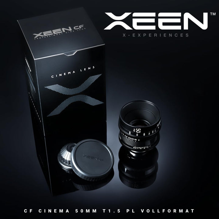 XEEN CF Cinema 50mm T1,5 PL Vollformat – professionelles Cine-Objektiv – Carbon Linsenzylinder – ext