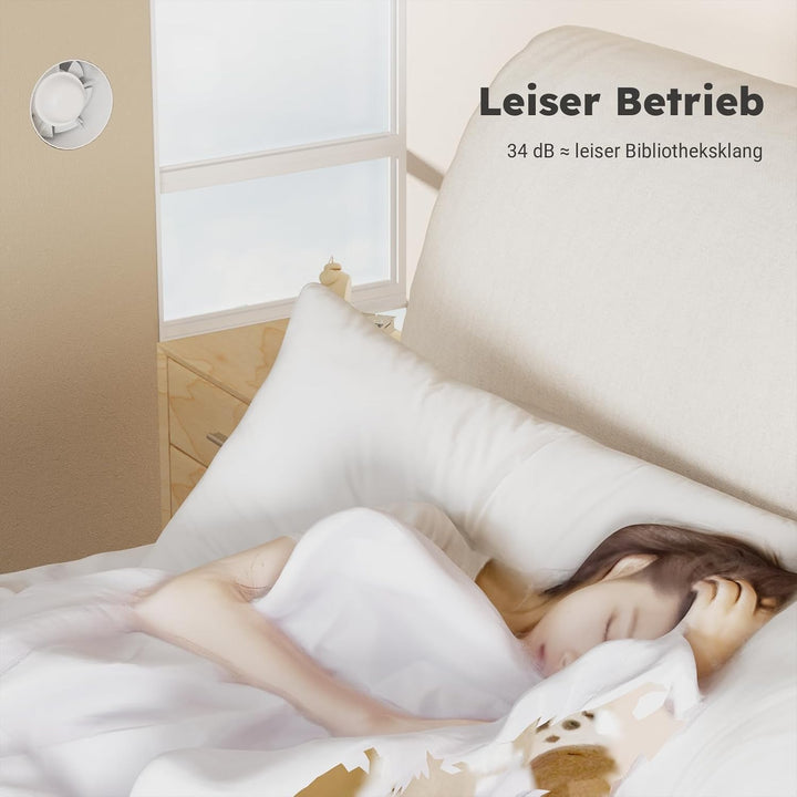 EINTTAX 150mm Rohrventilator,Inline-Abluftventilator,Leise Rohrlüfter 320m³/h,Kanalventilator Für Ba